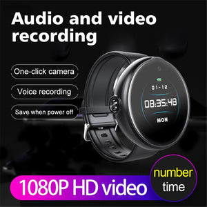 Introducing the Smart Watch SpyCam, a cutting-edge device offering seamless audio and video recording. Features include one-click camera, voice recording, power-off save, 1080P Full HD continuous video recording, plus time and date display.
