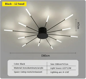 magic wand light | architectural lighting design | sunburst light fixture | sunburst ceiling light | sunburst ceiling medallion