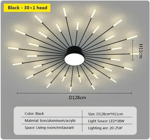 magic wand light | architectural lighting design | sunburst light fixture | sunburst ceiling light | sunburst ceiling medallion