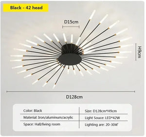 magic wand light | architectural lighting design | sunburst light fixture | sunburst ceiling light | sunburst ceiling medallion