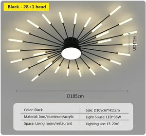 magic wand light | architectural lighting design | sunburst light fixture | sunburst ceiling light | sunburst ceiling medallion