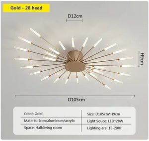 magic wand light | architectural lighting design | sunburst light fixture | sunburst ceiling light | sunburst ceiling medallion