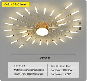 magic wand light | architectural lighting design | sunburst light fixture | sunburst ceiling light | sunburst ceiling medallion