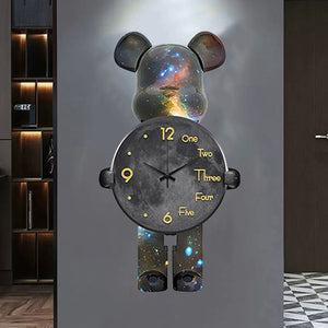 bear wall clock | black bear wall clock | teddy bear clock | bear clock wall