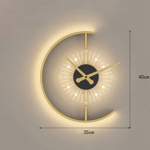 Vintage Clock Wall Sconce