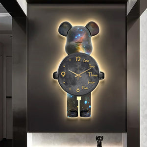 bear wall clock | black bear wall clock | teddy bear clock | bear clock wall
