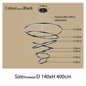 Luxury Multi-Rings Chandelier