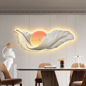 Feather Wall Clock Sconce - iSmart Home Gadgets Limited