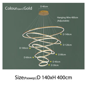 Luxury Multi-Rings Chandelier