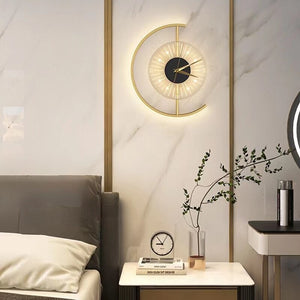 Vintage Clock Wall Sconce