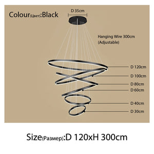 Luxury Multi-Rings Chandelier