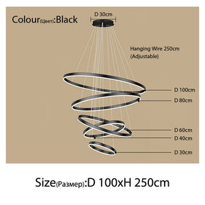 Luxury Multi-Rings Chandelier