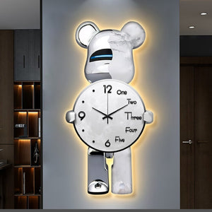 bear wall clock | black bear wall clock | teddy bear clock | bear clock wall