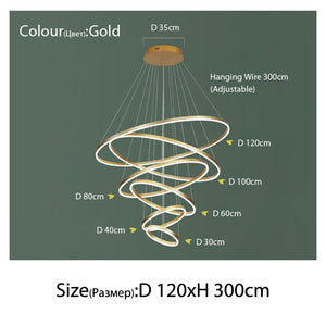 Luxury Multi-Rings Chandelier