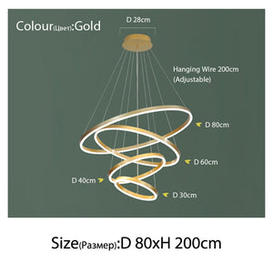 Luxury Multi-Rings Chandelier