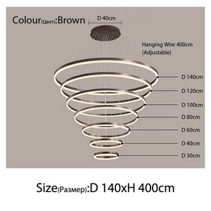 Luxury Multi-Rings Chandelier