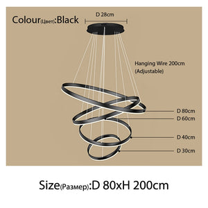 Luxury Multi-Rings Chandelier