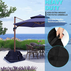 umbrella weighted base | in-ground umbrella base | umbrella base water filled | fillable umbrella base | beach umbrella sand bags | best umbrella stand for wind | where to buy sand for umbrella base | filled umbrella base with water or sand | sand filled umbrella base