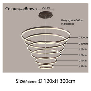 Luxury Multi-Rings Chandelier