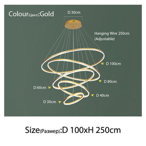 Luxury Multi-Rings Chandelier