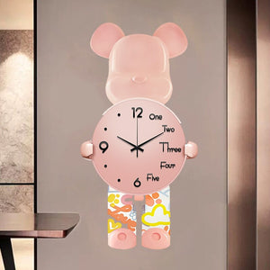 bear wall clock | black bear wall clock | teddy bear clock | bear clock wall