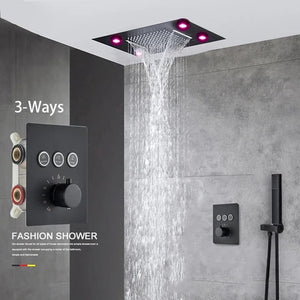 ceiling shower head | ceiling mounted shower head | ceiling mount shower head | ceiling mounted rain shower head | ceiling mount rain shower head | pulse shower head | ceiling shower system