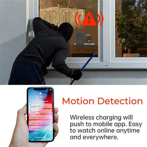 A masked person tries to break a window with a crowbar, triggering a motion detection alert on your phone. With the Universal Charging Station SpyCam's covert surveillance and wireless app alerts, you can enjoy peace of mind through remote monitoring.
