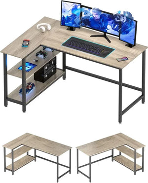 Reversible L-Shaped Gaming Desk