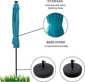 solar umbrella lights | 10-foot patio umbrella with solar lights | string lights for umbrella | umbrella pole light | string lights for patio umbrella | patio umbrella string lights | best umbrella lights | waterproof umbrella lights