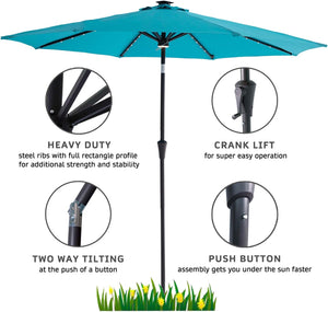 solar umbrella lights | 10-foot patio umbrella with solar lights | string lights for umbrella | umbrella pole light | string lights for patio umbrella | patio umbrella string lights | best umbrella lights | waterproof umbrella lights