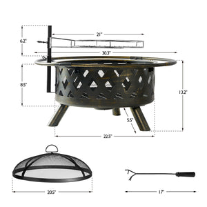 2-in-1 BBQ Grill Fire Pit - iSmart Home Gadgets Limited