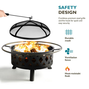 2-in-1 BBQ Grill Fire Pit - iSmart Home Gadgets Limited