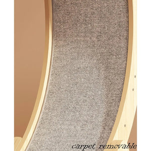 wooden cat exercise wheel with carpret