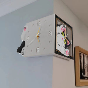 Cat LED Corner Clock