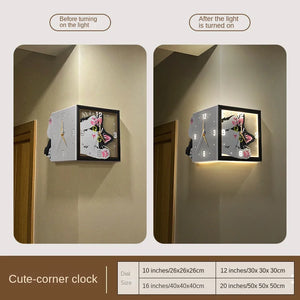 Cat LED Corner Clock