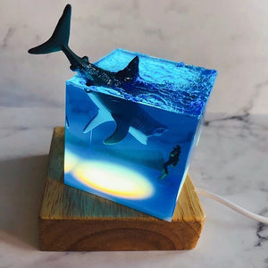 ResinPro™ Shark Diver Wood Lamp - iSmart Home Gadgets Limited