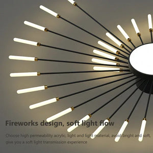 magic wand light | architectural lighting design | sunburst light fixture | sunburst ceiling light | sunburst ceiling medallion