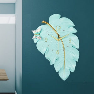 leaf wall clock | modern wall clock | modern wall clock large | large wall clock modern | minimalist wall clock | oversized modern wall clock | modern wall clock for living room