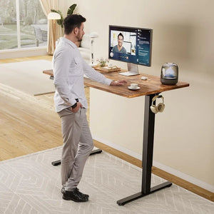 Discover the perfect blend of function and style with our Rustic Brown Adjustable Electric Desk, designed for a seamless sit-stand experience at 48x24 inches.