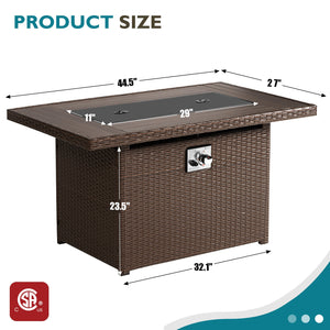Premium 44" Propane Fire Pit Table - iSmart Home Gadgets Limited