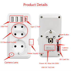 EU Wall Socket SpyCam - iSmart Home Gadgets Limited