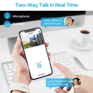 Two way talk in real time with AI detection for Outdoor Security Surveillance System.