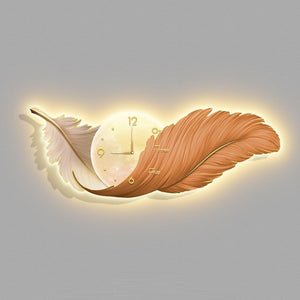 Feather Wall Clock Sconce - iSmart Home Gadgets Limited