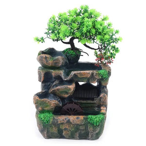 tabletop fountain | small water fountain indoor | mini waterfall for desk | mini waterfall for bedroom | large indoor fountains for front lobby