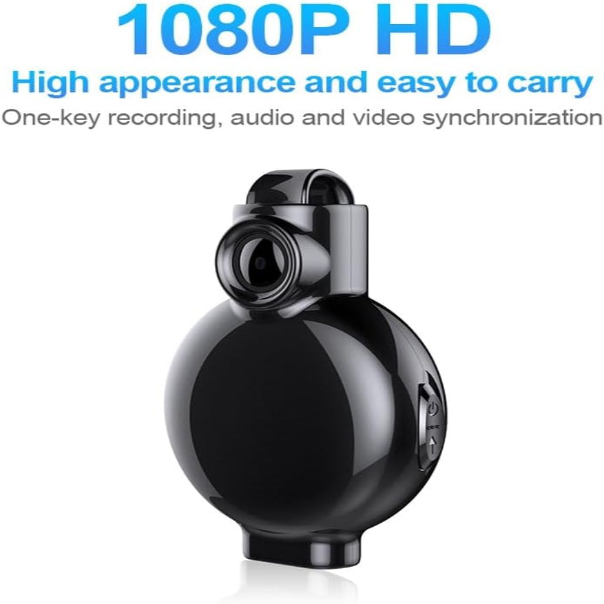 The Necklace SpyCam is a small, round black 1080P HD camera with one-key recording and audio-video sync. Ultra-portable, it’s perfect as hidden camera jewelry or a spy camera necklace for discreet recording.