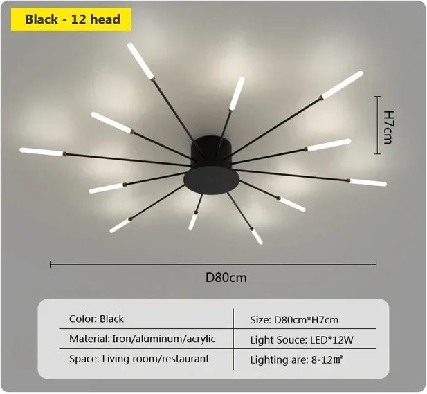magic wand light | architectural lighting design | sunburst light fixture | sunburst ceiling light | sunburst ceiling medallion
