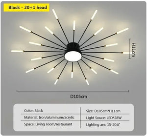 magic wand light | architectural lighting design | sunburst light fixture | sunburst ceiling light | sunburst ceiling medallion