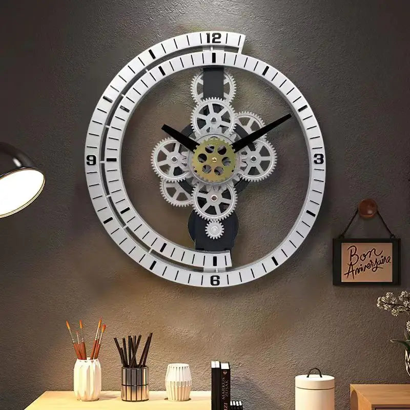 gears wall clock Industrial Gear Wall Clock