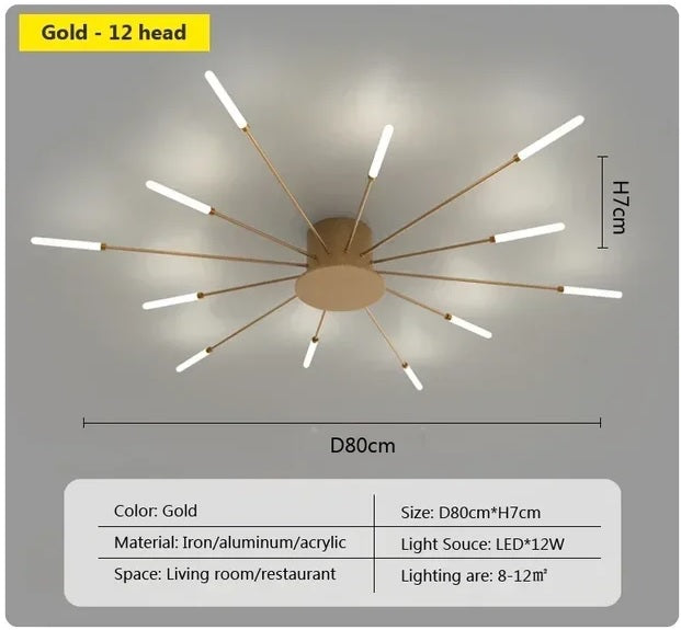 magic wand light | architectural lighting design | sunburst light fixture | sunburst ceiling light | sunburst ceiling medallion