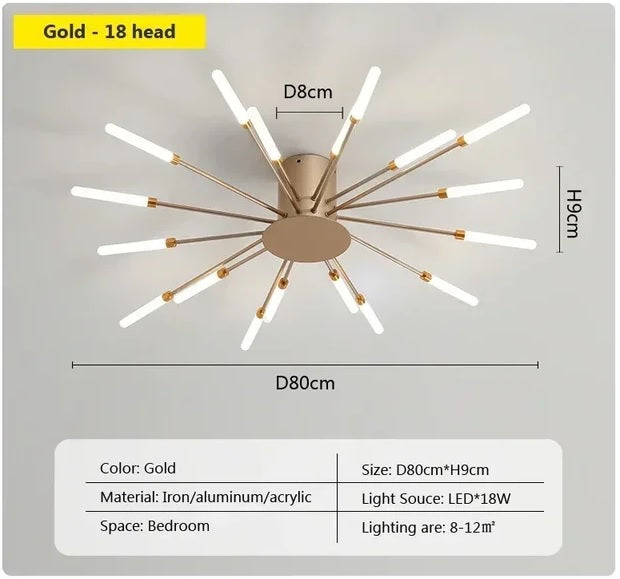 magic wand light | architectural lighting design | sunburst light fixture | sunburst ceiling light | sunburst ceiling medallion